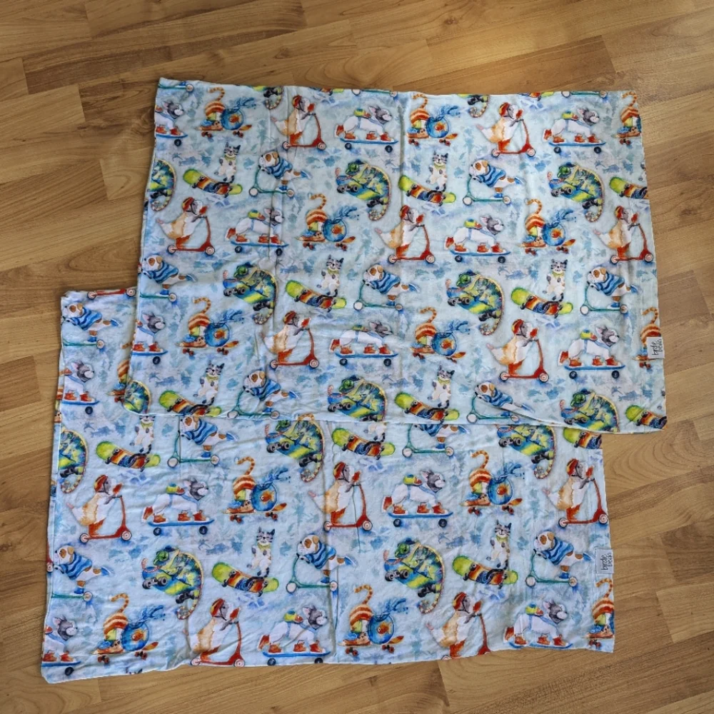 NWOT Birdie Bean Set Skateboard Pets Bamboo Pillow Case Brody